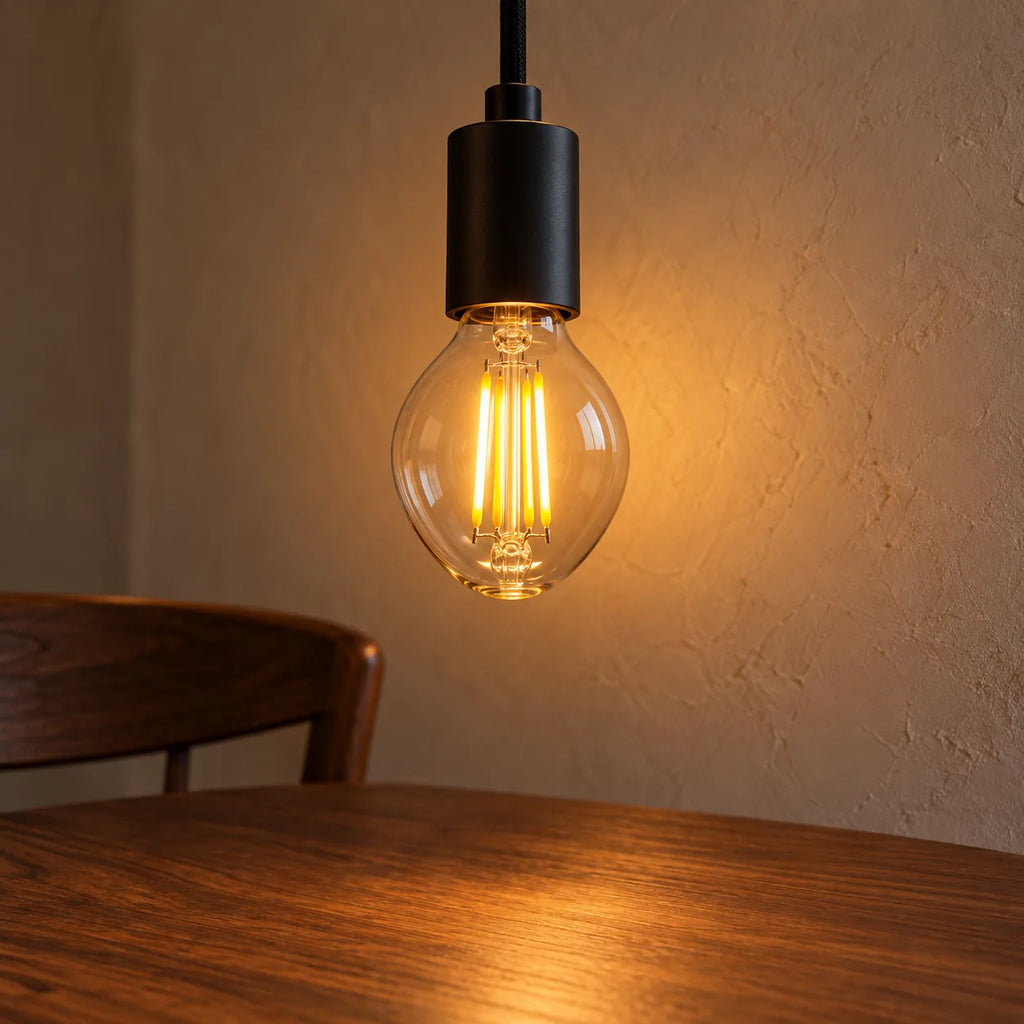 Ampoule LED Filament G45 E14 2W Dimmable, Blanc Très Chaud 2200K, 160 lumens, Verre Clair, Éclairage Salon et Suspension