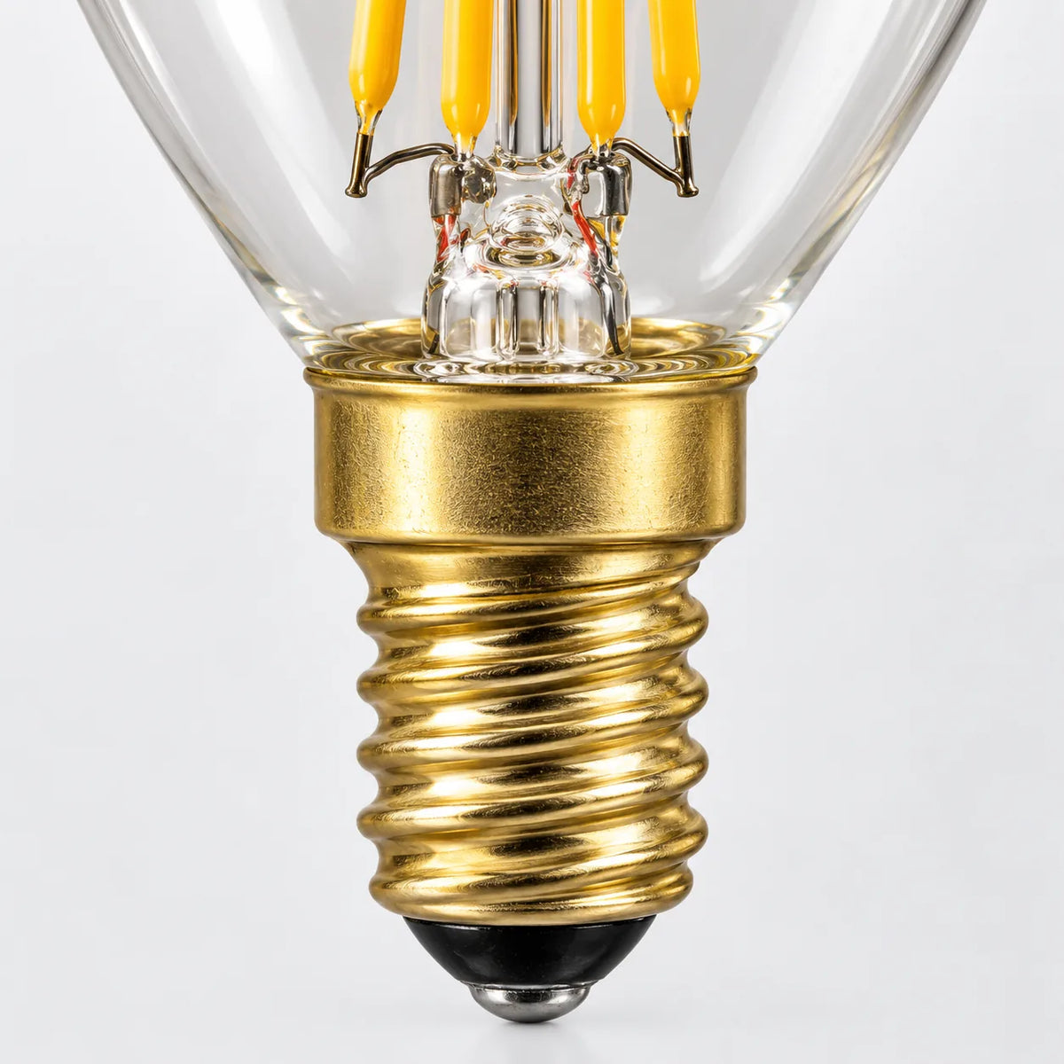 Ampoule LED Filament G45 E14 2W Dimmable, Blanc Très Chaud 2200K, 160 lumens, Verre Clair, Éclairage Salon et Suspension