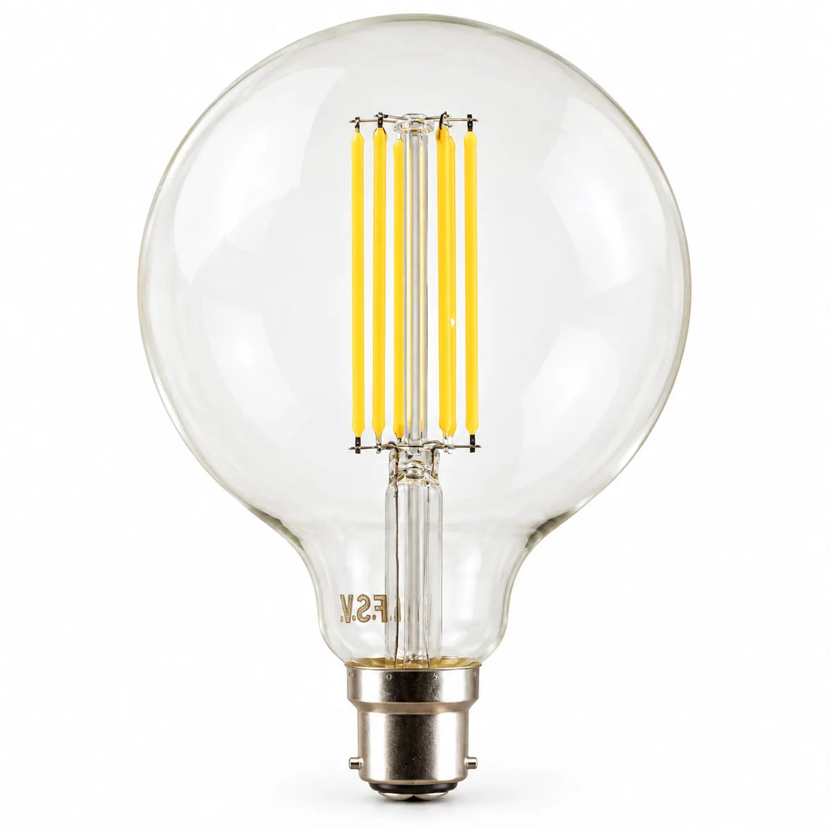 Ampoule LED Filament B22 Globe G125 6W Dimmable, Blanc Chaud 3000K, 650 lumens, Culot Baïonnette, Éclairage Salon et Restaurant