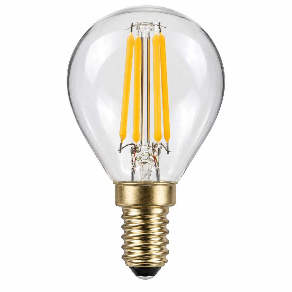 Ampoule LED Filament G45 E14 2W Dimmable, Blanc Très Chaud 2200K, 160 lumens, Verre Clair, Éclairage Salon et Suspension