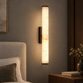 Applique Murale LED Tube en Marbre et Cuivre avec 3 Températures de Lumière