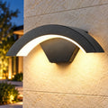 Applique Murale Extérieure LED en Arc, Lampe Étanche IP55 24W pour Façade, Jardin et Terrasse