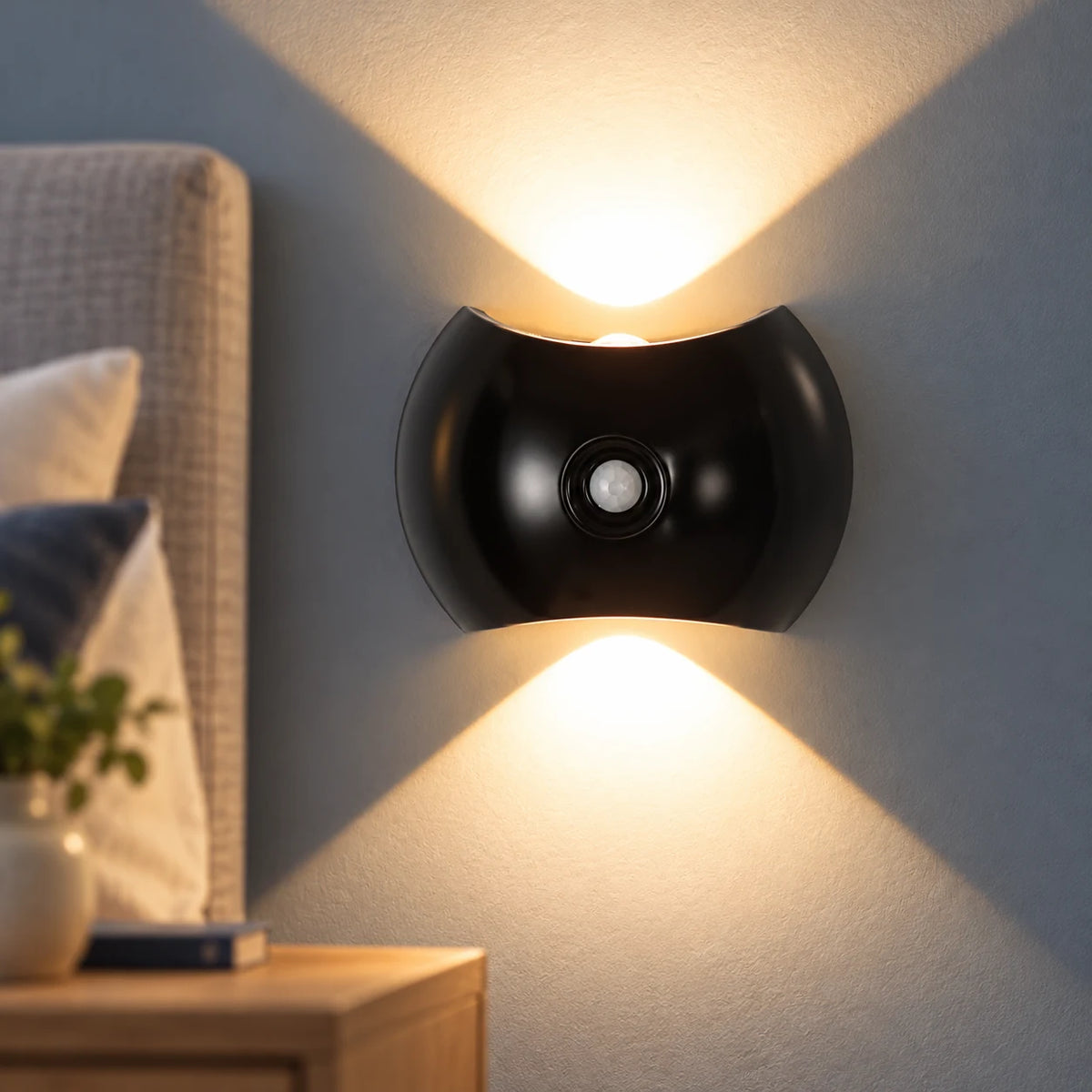 Applique Murale LED Sans Fil Rechargeable avec Détecteur de Mouvement et Éclairage Haut et Bas