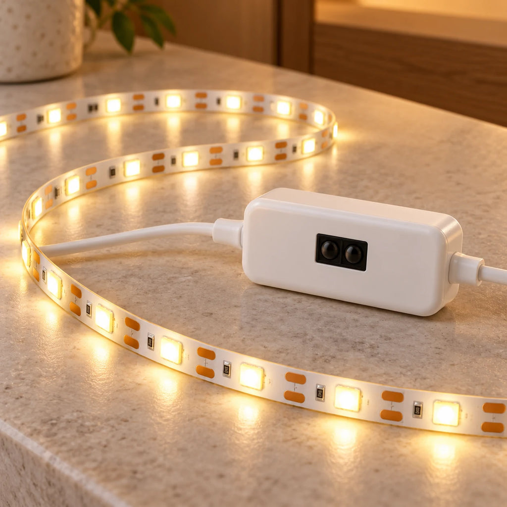 Ruban LED Sous Meuble USB à Capteur Sans Contact, Allumage d'un Geste, Cuisine, Armoire et Placard