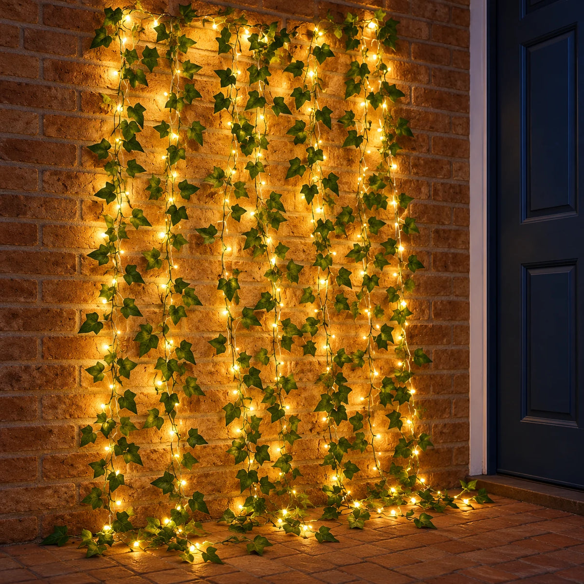 Guirlande Lumineuse Feuilles Vertes à Piles, Guirlande LED Feuillage Sans Prise Blanc Chaud, Décoration Chambre, Salon et Mariage