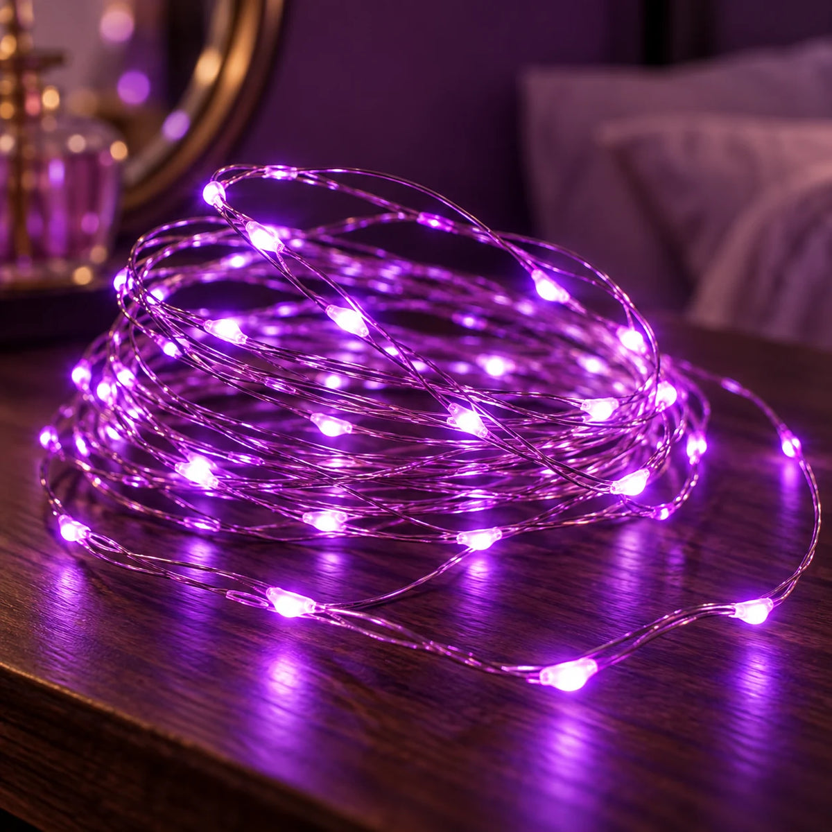 Guirlande Lumineuse Fil de Cuivre USB, Mini LED Flexible pour Sapin de Noël, Mariage, Chambre et Décoration Intérieure