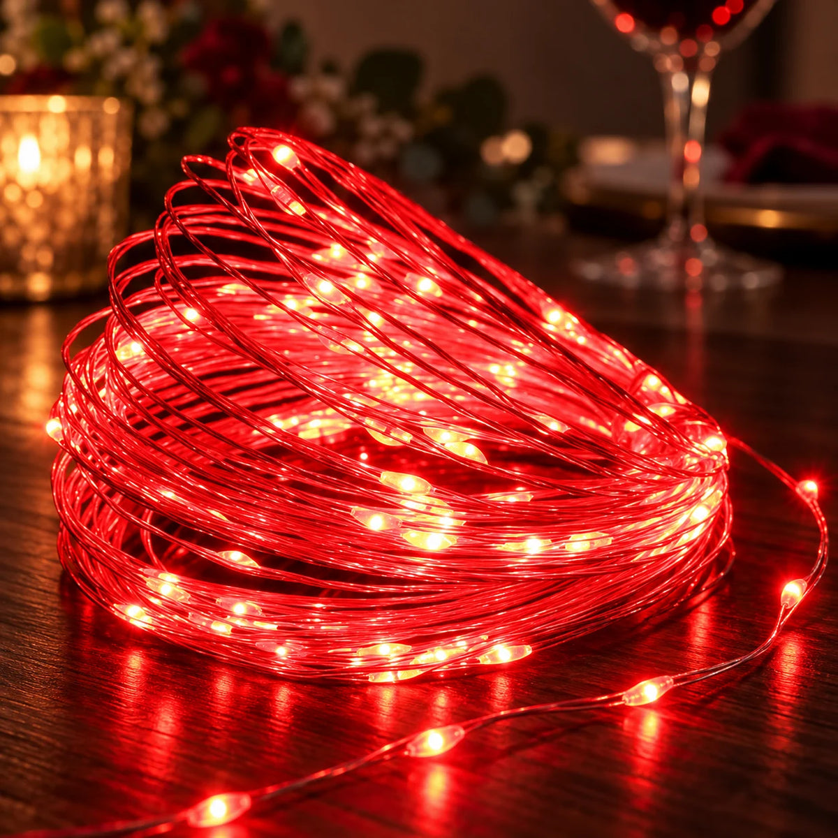 Guirlande Lumineuse Fil de Cuivre USB, Mini LED Flexible pour Sapin de Noël, Mariage, Chambre et Décoration Intérieure