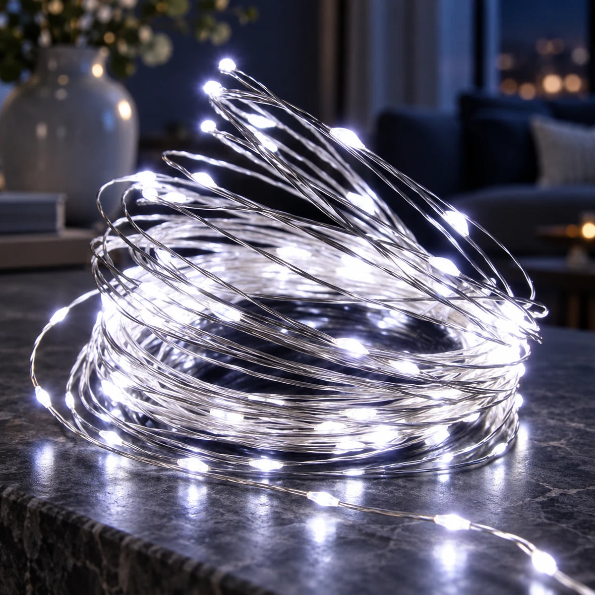 Guirlande Lumineuse Fil de Cuivre USB, Mini LED Flexible pour Sapin de Noël, Mariage, Chambre et Décoration Intérieure