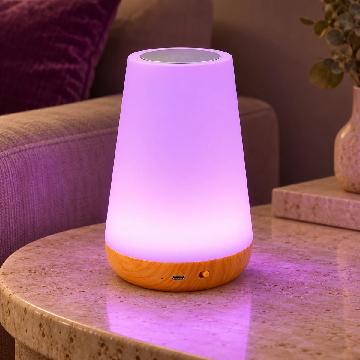 Veilleuse LED Tactile Rechargeable avec Télécommande, Lampe de Chevet 13 Couleurs RGB, Intensité Réglable, Minuteur