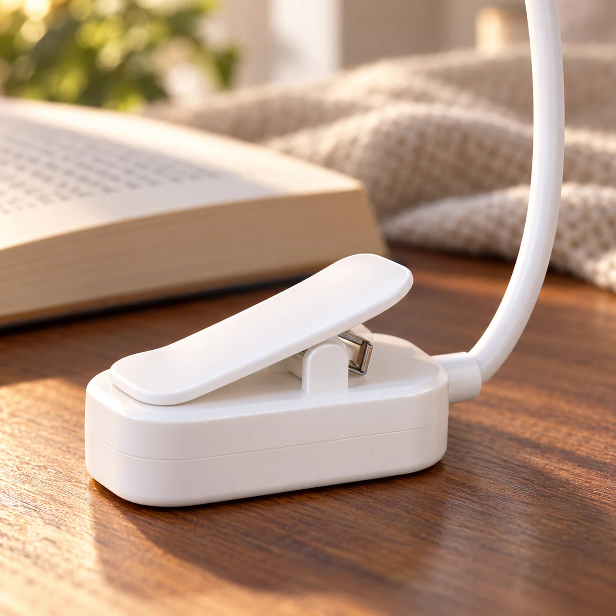 Lampe de Lecture à Pince LED Rechargeable pour Livre avec 3 Températures de Lumière