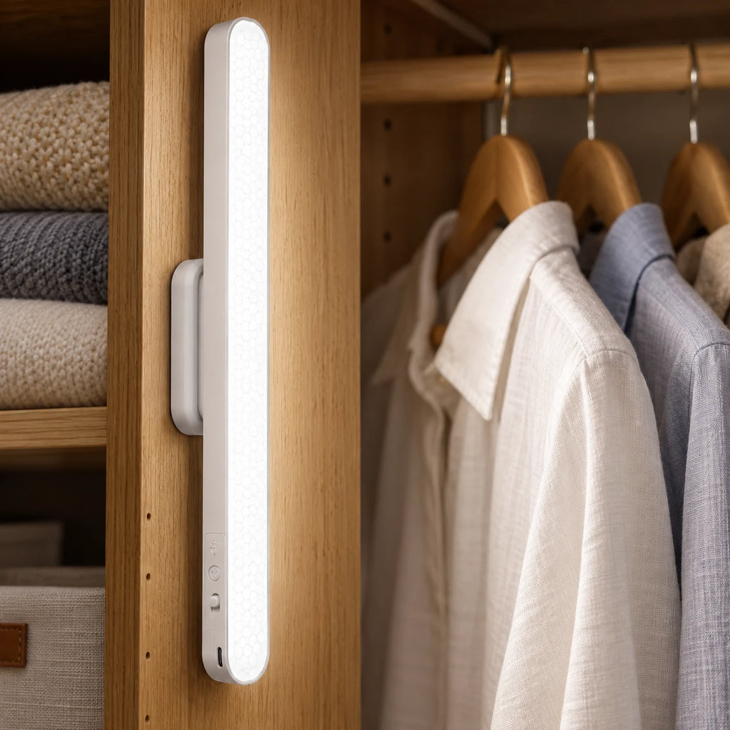 Lampe LED Magnétique Rechargeable pour Placard et Armoire avec 3 Températures de Lumière