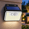 Lampe Solaire Extérieure à Détecteur de Mouvement, Applique Murale 148 LED 300 lm, 3 Modes, IP65 pour Jardin, Garage et Allée