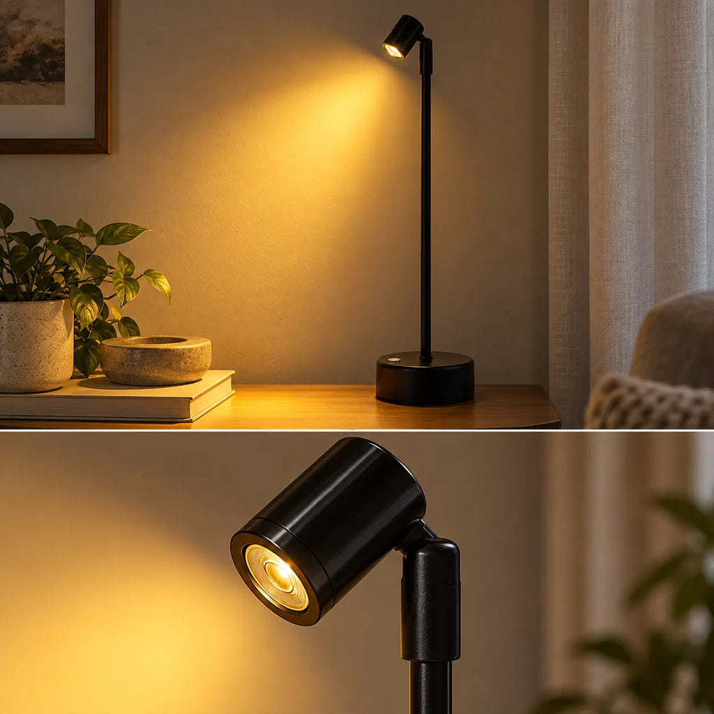 Spot LED Rechargeable d'Ambiance avec Variateur Tactile et Tête Orientable