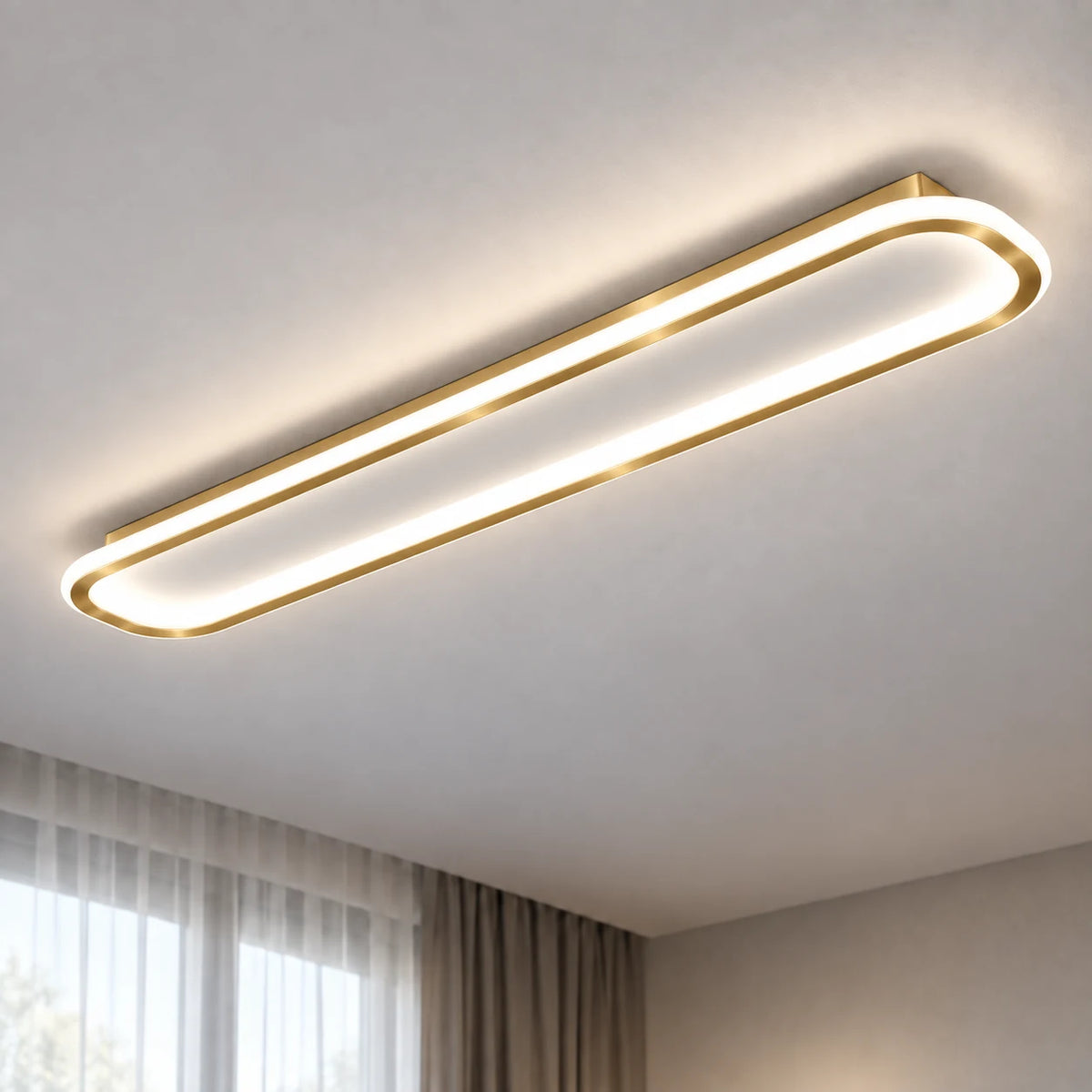 Plafonnier LED Extra Plat Rectangulaire, Luminaire de Plafond Moderne pour Couloir