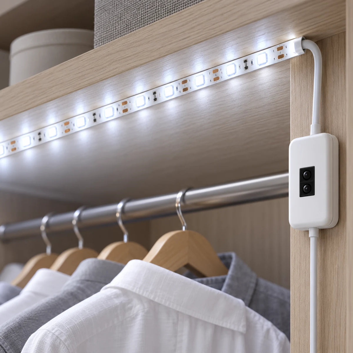 Ruban LED Sous Meuble USB à Capteur Sans Contact, Allumage d'un Geste, Cuisine, Armoire et Placard
