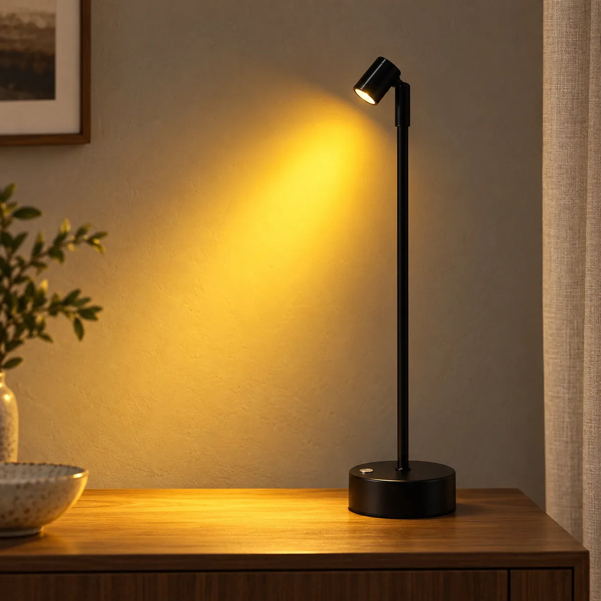 Spot LED Rechargeable d'Ambiance avec Variateur Tactile et Tête Orientable