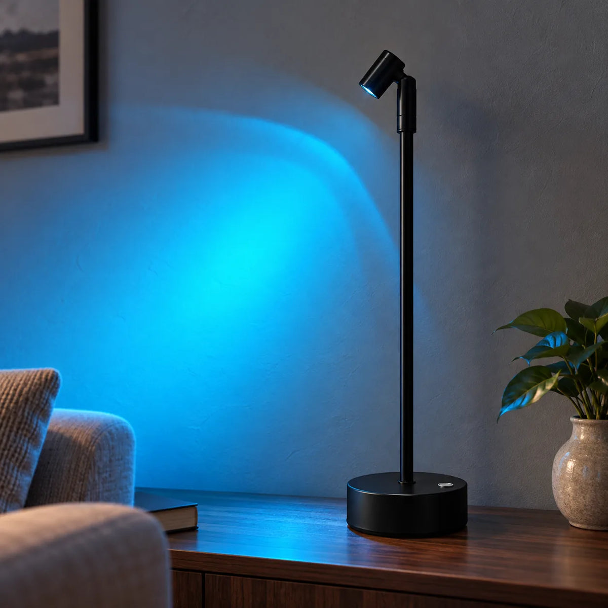 Spot LED Rechargeable d'Ambiance avec Variateur Tactile et Tête Orientable