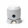 Veilleuse projecteur océan grise avec bouton tactile, fond blanc